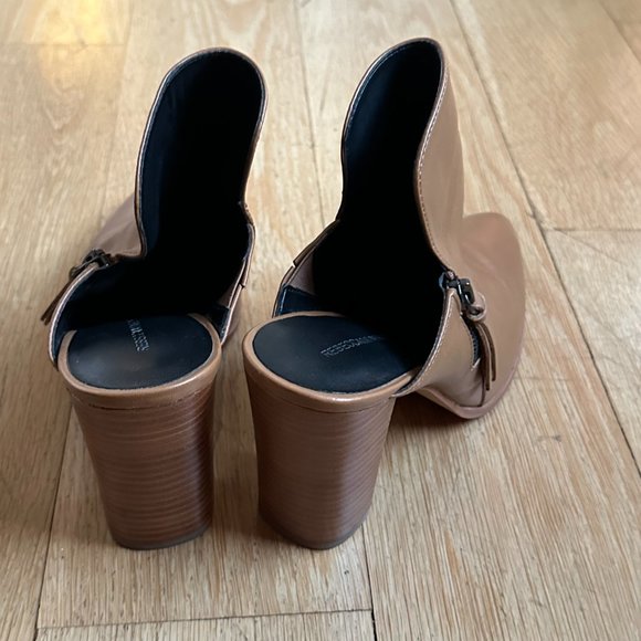 Rebecca Minkoff Aiden Stacked Heel Mules, Cognac Color - Size 8 - Picture 6 of 8